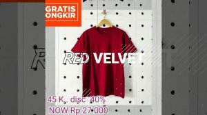 KAOS POLOS COTTON KATUN COMBED 30s LENGAN PENDEK FASHION BANDUNG