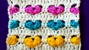 Узор Цветные сердечки