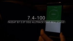Разгон до 100 км/ч Passat alltrack 2.0 tsi b7 dsg,/ stock/ revo stage 1