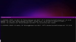 How to schedule task from command prompt in Windows OS