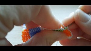 МК Вяжем бисером крючком Часть 4 Прямое полотно