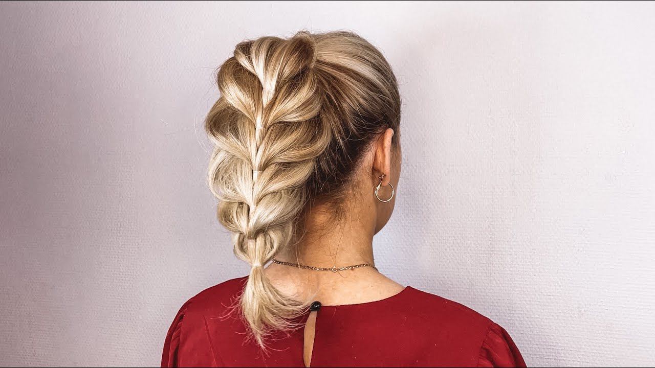 ЛАЙФХАК  ОБЪЕМНАЯ КОСА БЕЗ ПЛЕТЕНИЯ  ИЗ ОБЫЧНОГО ХВОСТА \ EASY VOLUME BRAID TUTORIAL