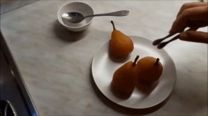 Десерт из Груш. Янтарные Груши в вине. Рецепт из Груш. Десерт для взрослых