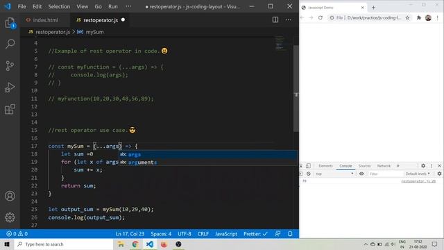 Rest operator in JavaScript. (JS interview preparation #3)