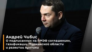 Андрей Чибис. О подписанных на ПМЭФ соглашениях, газификации Мурманской области и развитии Арктики