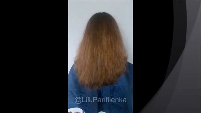 Кератиновое  выпрямление  волос "до" и "после"