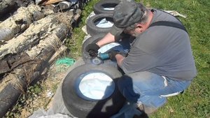 Фундамент из покрышек