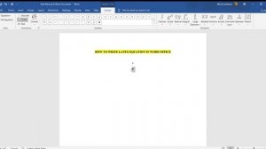 How to write latex in Microsoft word office 2019