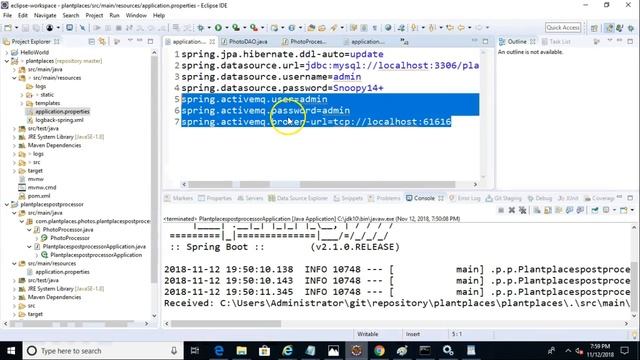 Create a Simple ActiveMQ Queue Comsumer with Spring Boot