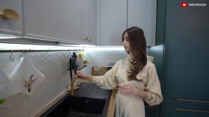 ? Обзор современной КУХНИ 9 кв.м в НОВОСТРОЙКЕ. Крутой дизайнерский РЕМОНТ. Продумали ВСЕ! Румтур