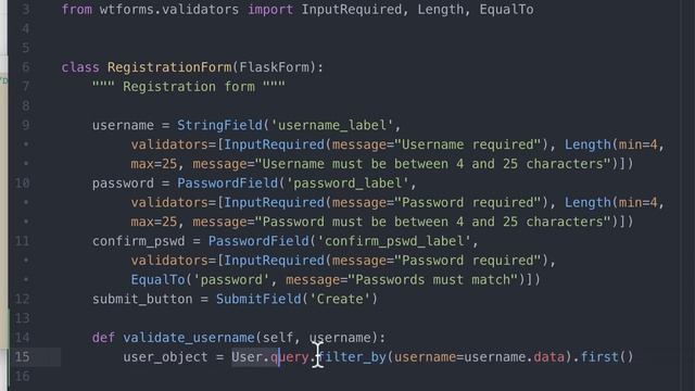How to Use WTForm / Flask-WTF Custom Validators (Simple Example) - Chat App Part6 смотреть онлайн