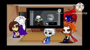 undertale react to murder time trio vs dustdust!! /gacha club