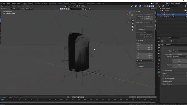 import GLB GLTF, set light and HDRI, Composite and render in blender