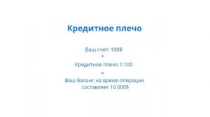 Кредитное плечо форекс  (Урок №1)