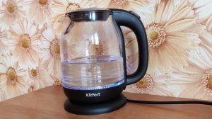 Удаляем накипь из прозрачного чайника. Обзор стеклянного чайника Kitfort KT-654