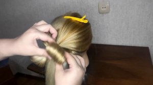 Это ЛЕГКО! Красивый пучок с бантом •ВИДЕО 56•