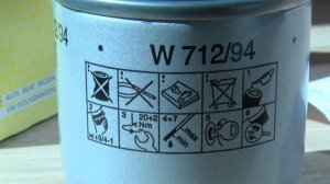 MANN 71294 Масленный фильтр на VW Polo Sedan 2014г.