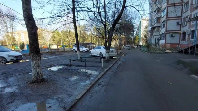 Обзор Комсомольского микрорайона города Краснодара. Зима . Февраль 2021 год