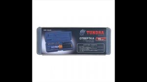 Отвертка - набор Tundra basic реверсивная - 15 предметов