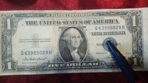 Банкнота 1 доллар США 1935 / ONE DOLLAR Silver Certificate