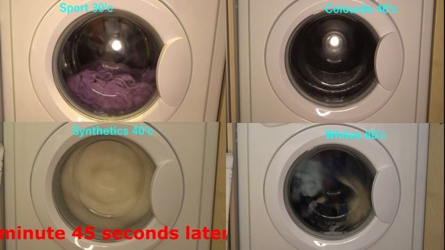 Wash Race - Indesit OnTime / All 7 Auto wash cycles смотреть онлайн