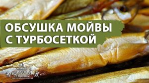 Обсушка мойвы с турбосеткой для холодного копчения в коптильне ИП Федотов А. В.