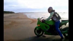ZZR 400 с двигателем от GPZ 600R закрываем сезон!! Покатушки по Ладоге!!!