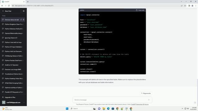 how do i delete the contents of a table using python and mysql смотреть онлайн