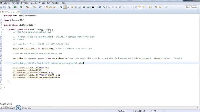 Collection ArrayList Java Part1 смотреть онлайн