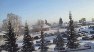 Снег с дождем #снегкружится #сугробы #видео #погодаомске #больница #видео