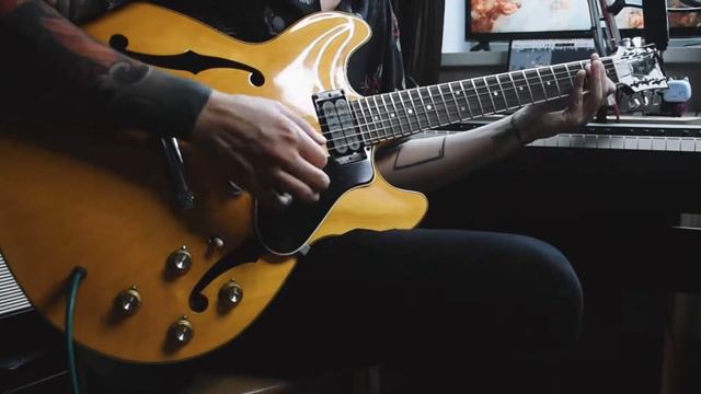 Yamaha SA-700 NAT Japan ES-335 полуакустика 1981 w Dimarzio DP-151 смотреть онлайн