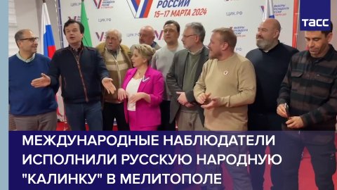 Международные наблюдатели исполнили русскую народную "Калинку" в Мелитополе #shorts