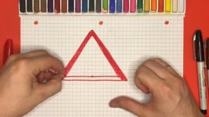 Как нарисовать Дорожный Знак Сужение Дороги Справа|Рисуем знаки Дорожного Движения