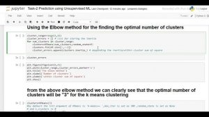 Prediction using Unsupervised ML|K-means clustering