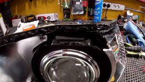 Замена линз в фарах Volkswagen Touareg + диоды в дальний. ПЕРЕборщил с дальним))