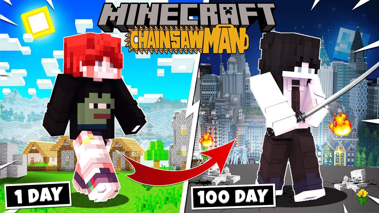 Я выжил 100 Дней в Майнкрафт Человек-Бензопила за Аки...и вот что вышло смотреть онлайн
