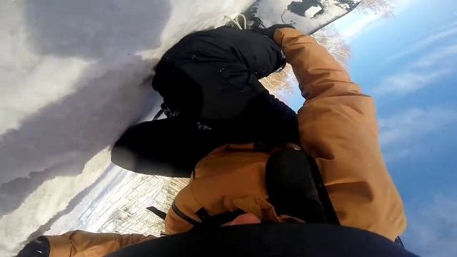 Перелом ноги на сноуборде - Broken leg on a snowboard