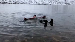 Испытание сухого костюма Finntrail