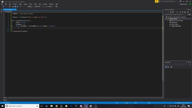Python Search Algorithms - Linear Search