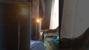 Электрическая коптильня из бочки.