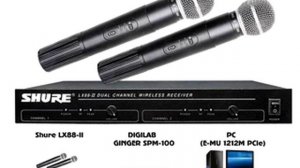 Звук с радио микрофонов Shure LX88-II