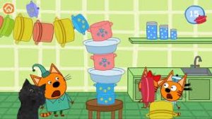 ТРИ КОТА ПОМОГАЕМ МАМЕ СКЛАДЫВАТЬ ПОСУДУ С ГОВОРЯЩИМ СУПЕР КОТОМ ( ИГРА для ДЕТЕЙ )