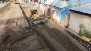 Best New Action !! Old Dozer Push Sand Bury Sewage in Village