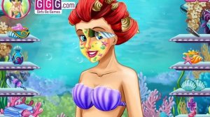 Игры Русалка Ариэль Одевалка и макияж