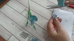 Цветы из фоамирана!Голубой лен.Очень легко и красиво.