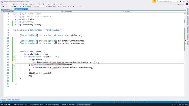 Unity Tutorial - Simple Sprite Animator: Runtime control
