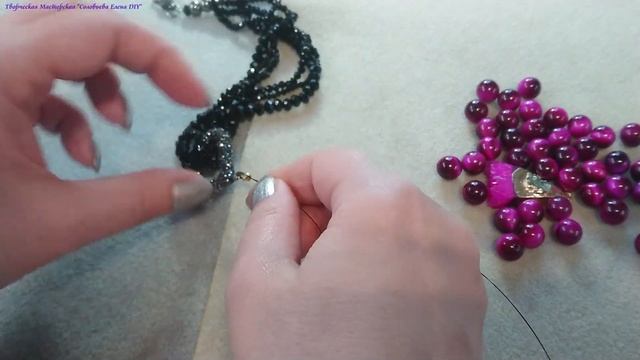Ожерелье своими руками, Комбинируем Черный Цвет с Золотым, украшения мастер класс. смотреть онлайн