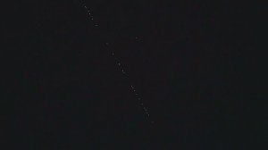 Starlink 6,7 в небе над Атырау 24.04.2020. Starlink satellites train seen from earth -22.04.2020