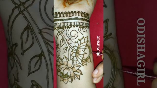 Beautiful?✨❤ Lotus Mehendi? #Shorts..