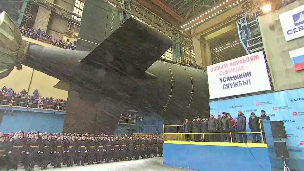 В Северодвинске торжественно вывели из цеха новейшую подводную лодку "Казань"
